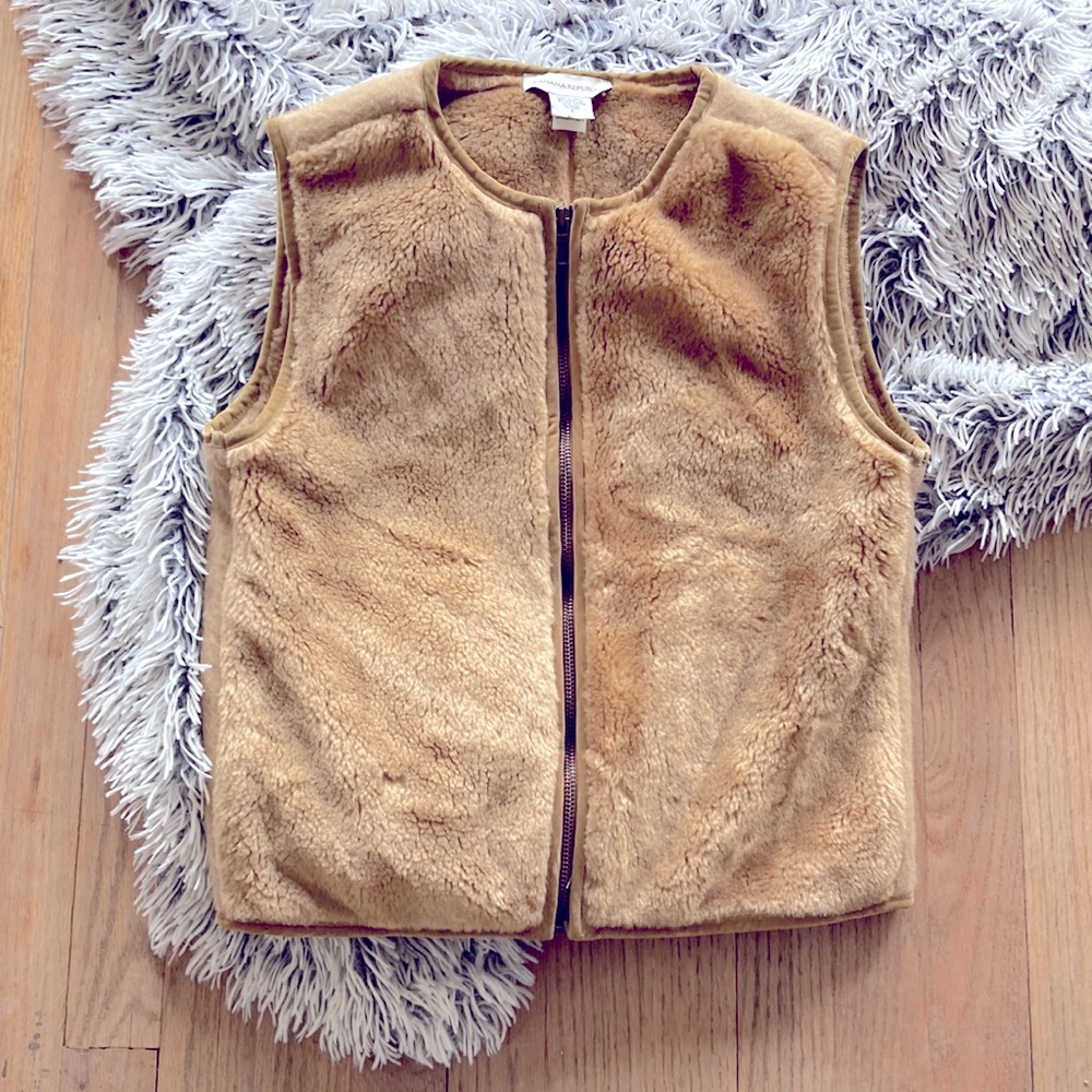 Banana Republic Faux Fur Vest